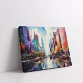 Yükseklerden Şehir Manzarası Kanvas Tablo thumbnail 1