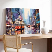 Canlı Metropol Hareketi Kanvas Tablo thumbnail 2