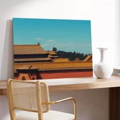 Altın Çatılar Altında Kanvas Tablo thumbnail 2