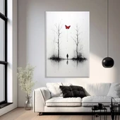 Şehirde Yağmur Kanvas Tablo thumbnail 1