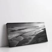 Kumsalda Yürüyüş Kanvas Tablo thumbnail 2