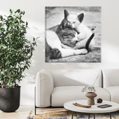 Dostça Sarılma Kanvas Tablo thumbnail 1