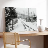 Kış Tren Yolu Kanvas Tablo thumbnail 3