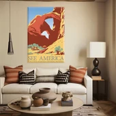 Amerika'nın Manzaraları Kanvas Tablo thumbnail 1