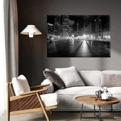 Gece Şehri Işıkları Kanvas Tablo thumbnail 1