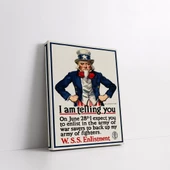 Uncle Sam Vintage Kanvas Tablo thumbnail 2
