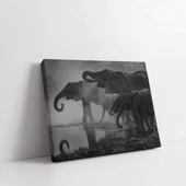 Fil Sürüsü Kanvas Tablo thumbnail 2