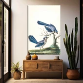 Mavi Kuşlar Kanvas Tablo thumbnail 1