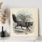 Kış Ormanının Sakini Kanvas Tablo thumbnail 3