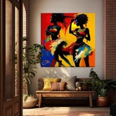 Etnik Dansçılar Kanvas Tablo thumbnail 1