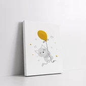 Balonlu Kedi Kanvas Tablo thumbnail 2