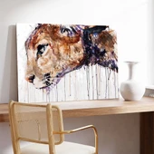 Aslanın Manevi Portresi Kanvas Tablo thumbnail 3