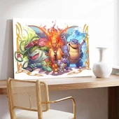 Üç Pokemon Kanvas Tablo thumbnail 3