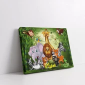 Ormanın Neşeli Sakinleri Kanvas Tablo thumbnail 2