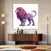 Aslan Figürü Kanvas Tablo thumbnail 1