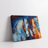 Mavi Suların Atları Kanvas Tablo thumbnail 2