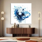 Mistik Mavi Leopar Kanvas Tablo thumbnail 1