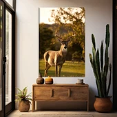 Manzaradaki Geyik Kanvas Tablo thumbnail 1