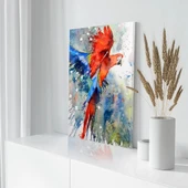 Kızıl Papağan Kanvas Tablo thumbnail 3
