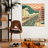 Yaklaşan Tsunami Kanvas Tablo thumbnail 1