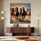 Koşan Atlar Kanvas Tablo thumbnail 1