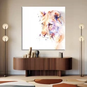 Renklerin Hakimi Aslan Kanvas Tablo thumbnail 1