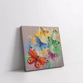 Renkli Kelebekler Kanvas Tablo thumbnail 2