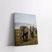 Doğadaki Filler Kanvas Tablo thumbnail 2