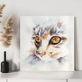 Sevimli Kedi Kanvas Tablo thumbnail 3