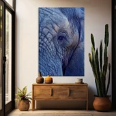 Mavi Fil Kanvas Tablo thumbnail 1