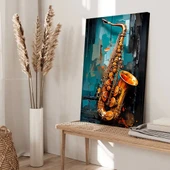 Saksofon Melodisi Kanvas Tablo thumbnail 2