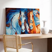 Mavi Suların Atları Kanvas Tablo thumbnail 3