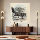 Kış Ormanının Sakini Kanvas Tablo thumbnail 1