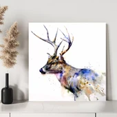 Geyikli Büküm Kanvas Tablo thumbnail 3