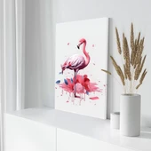 Pembe Flamingo Kanvas Tablo - 3
