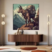 Gezgin Keçi Kanvas Tablo thumbnail 1