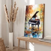 Piyanonun Yalnız Melodisi Kanvas Tablo thumbnail 3