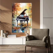 Piyanonun Yalnız Melodisi Kanvas Tablo thumbnail 1