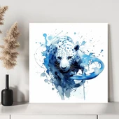 Mistik Mavi Leopar Kanvas Tablo thumbnail 3