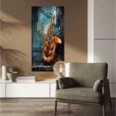 Saksofon Melodisi Kanvas Tablo thumbnail 1