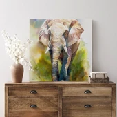 Yürüyen Fil Kanvas Tablo thumbnail 3