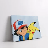 Ash ve Pikachu Kanvas Tablo thumbnail 2