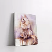 Uzun Tüylü Kedi Kanvas Tablo thumbnail 2