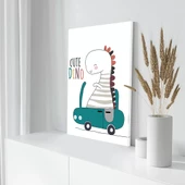 Şapkalı Dino Kanvas Tablo thumbnail 3