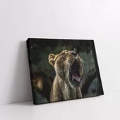 Kükreyen Aslan Kanvas Tablo thumbnail 2