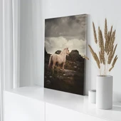 Beyaz At Kanvas Tablo thumbnail 3