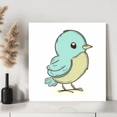 Mutlu Kuş Kanvas Tablo thumbnail 3