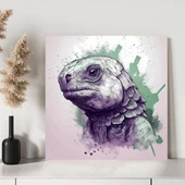 Yeşil Kaplumbağa Kanvas Tablo thumbnail 3