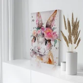 Sevimli Tavşan Kanvas Tablo thumbnail 3