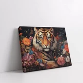 Kaplan ve Çiçekler Kanvas Tablo thumbnail 2